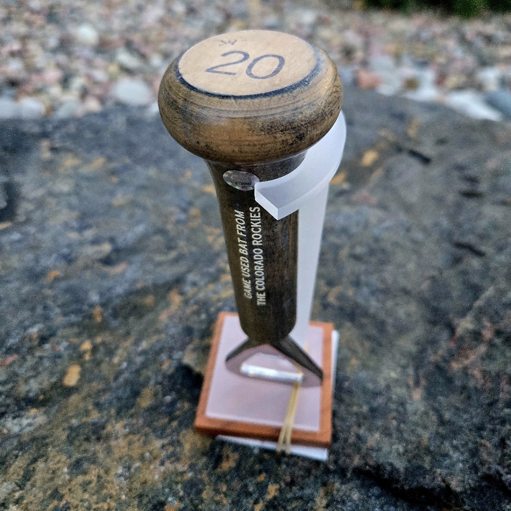 COLORADO ROCKIES GAMEDAY BAT TURNED BOTTLE OPENER